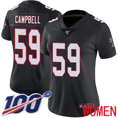 Atlanta Falcons Limited Black Women De Vondre Campbell Alternate Jersey NFL Football 59 100th Season Vapor Untouchable